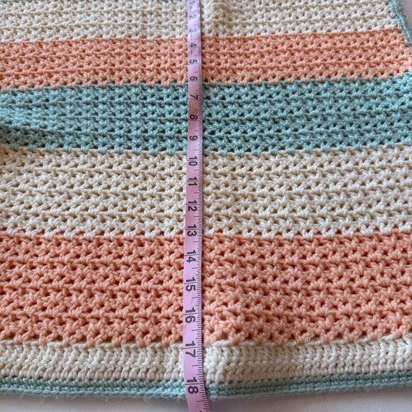 Unbranded Grandma Pullover Pastel Sweater Vest Handmade Crocheted Boho 80’s - Picture 5 of 6